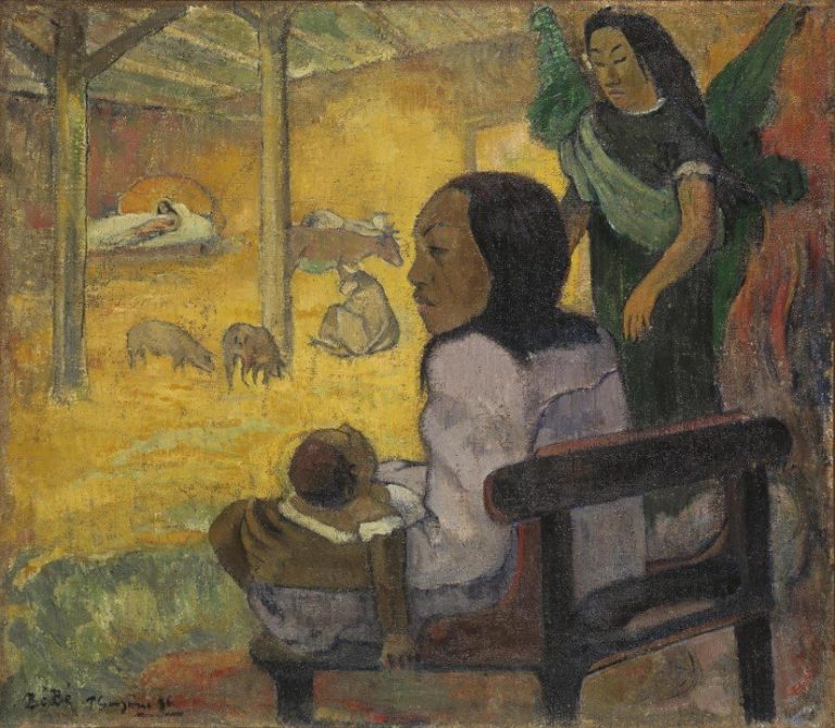 Bé bé (the Nativity) 1896, oil by Paul Gauguin
